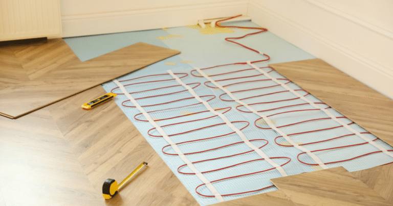Example of electric underfloor heating