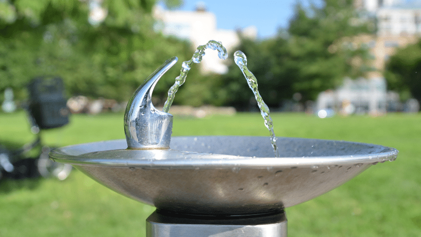 Water Fountain in a school yard